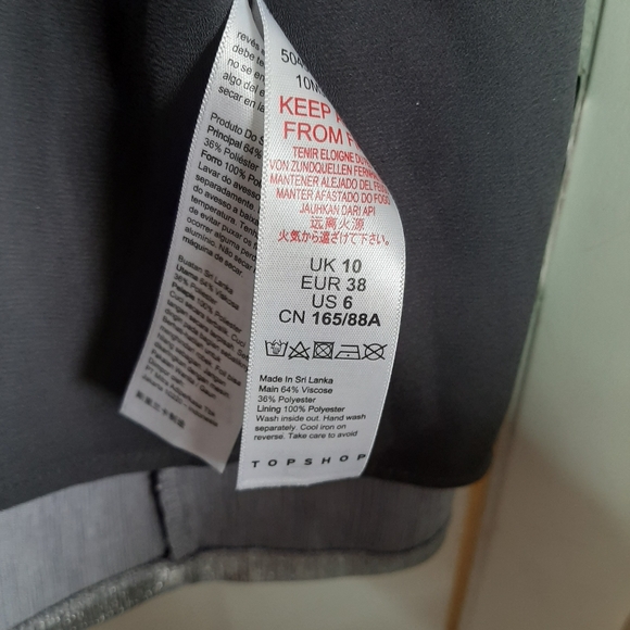 Topshop silver party mini dress 6 - Picture 9 of 10